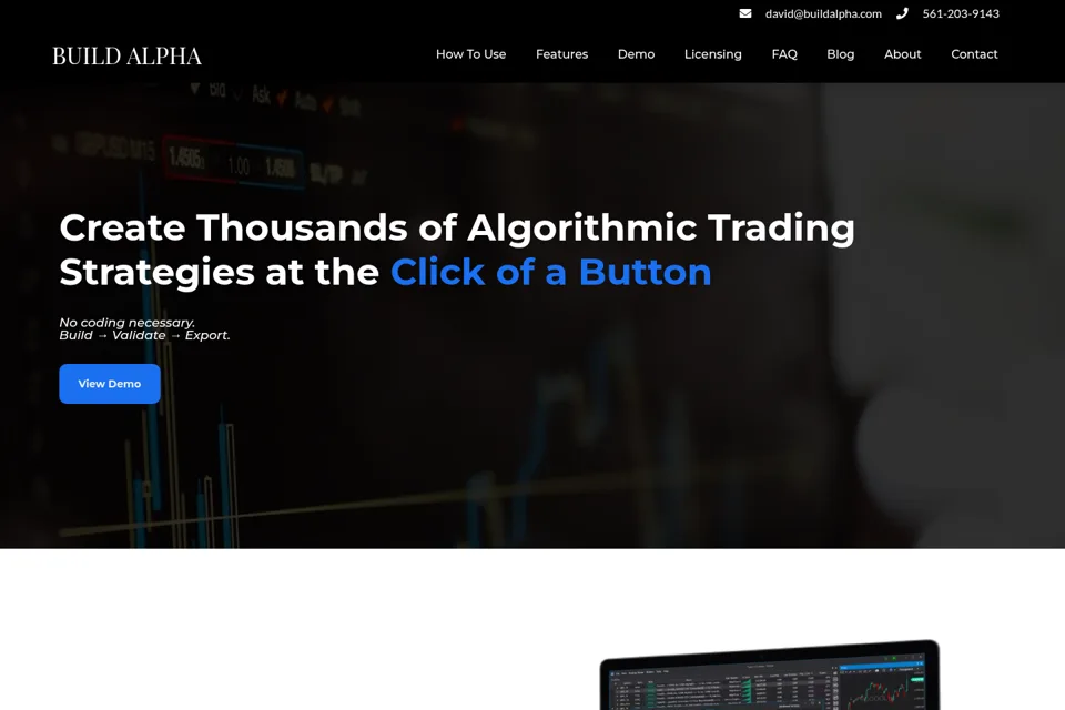 Landing page preview