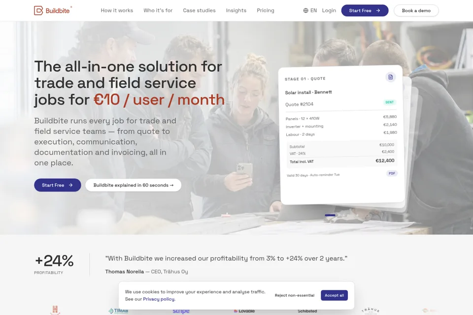 Landing page preview