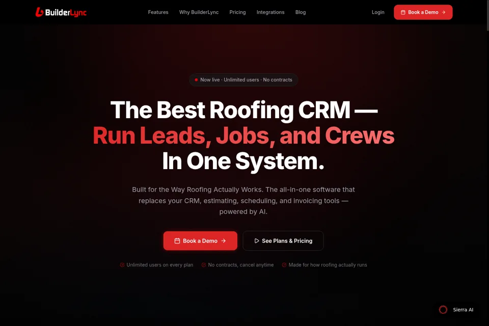 Aperçu de la landing page