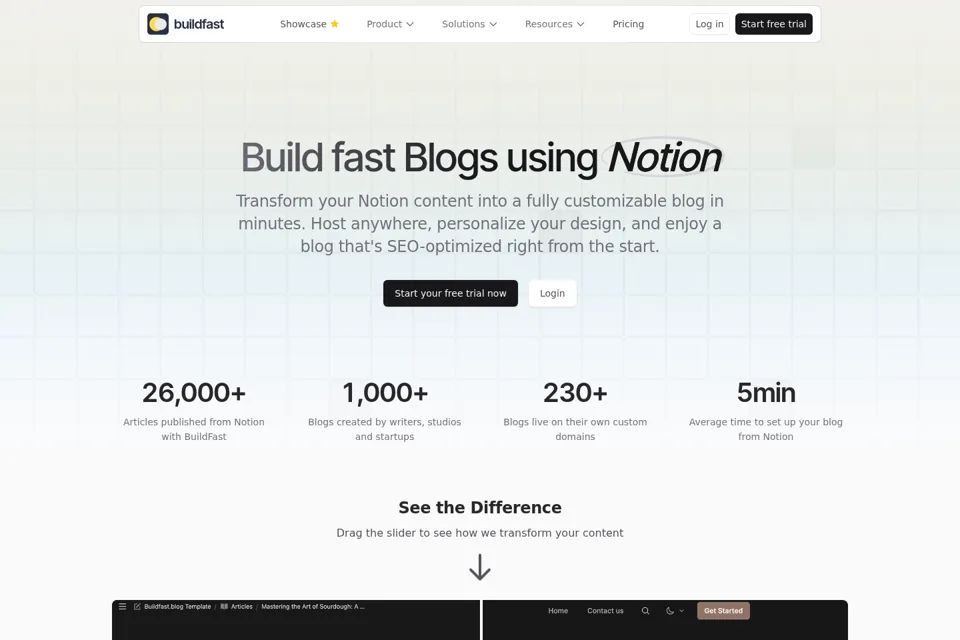 Landing page preview