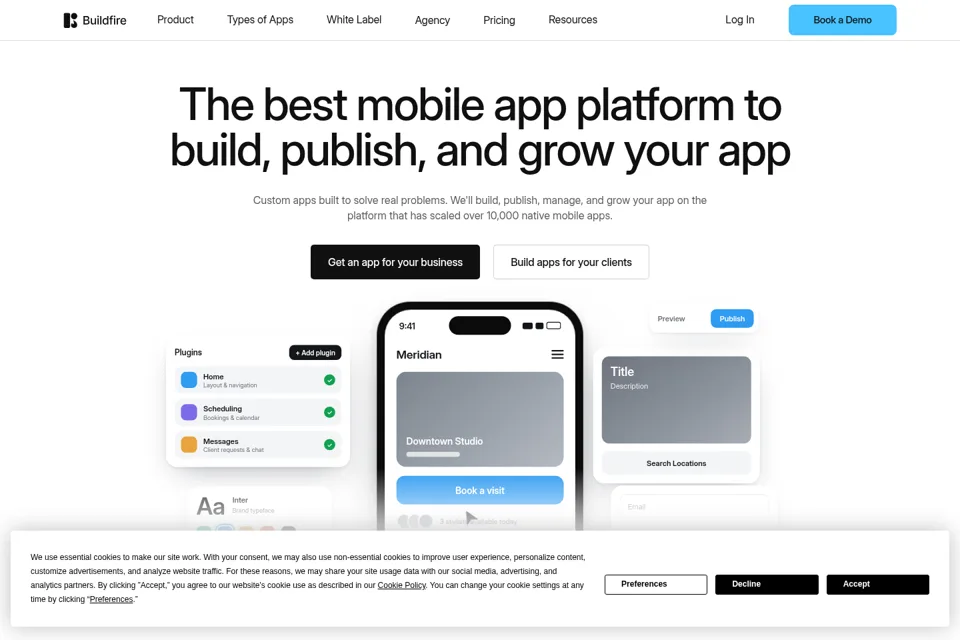 Landing page preview