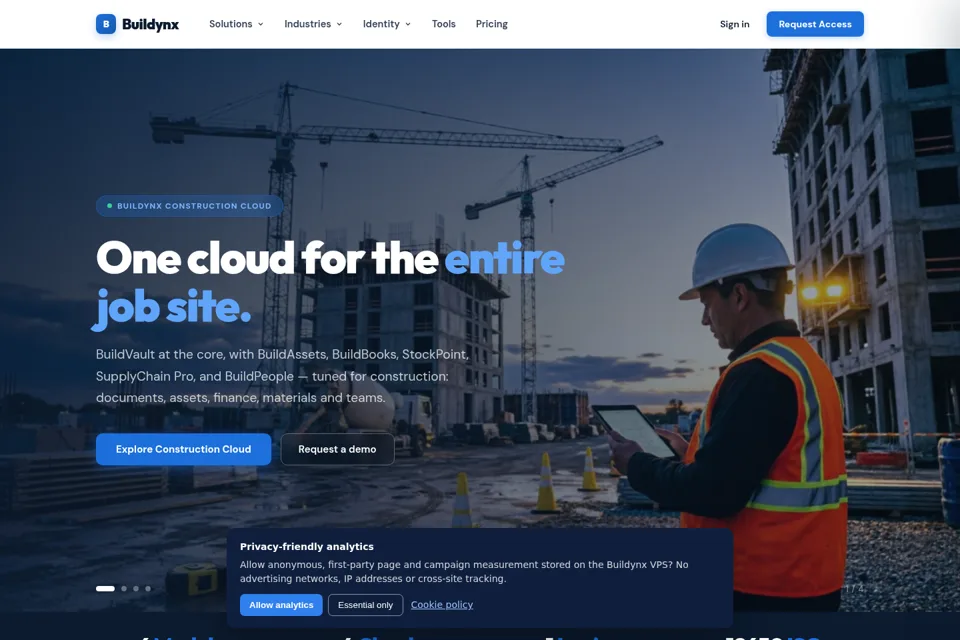 Aperçu de la landing page
