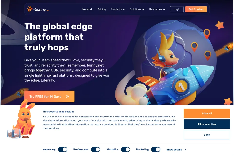 Aperçu de la landing page