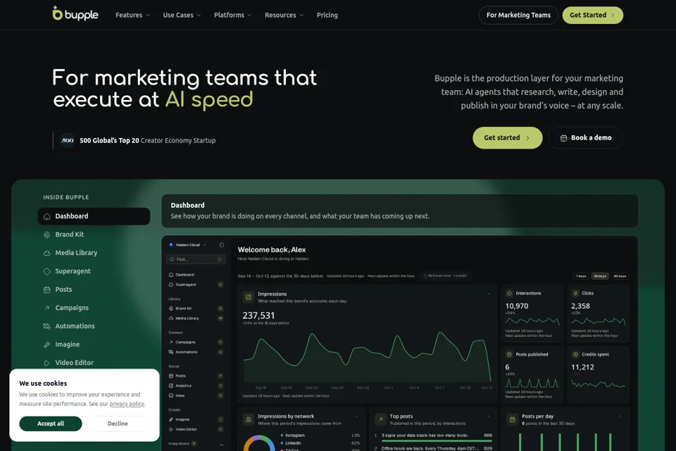 Landing page preview