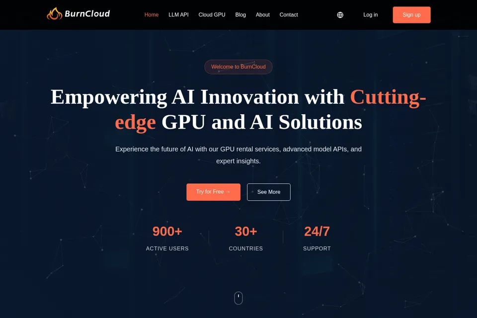 Aperçu de la landing page