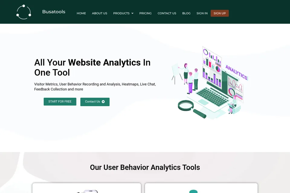 Landing page preview