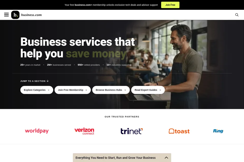 Aperçu de la landing page
