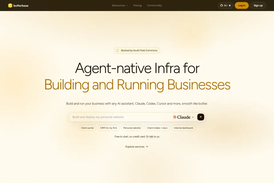 Aperçu de la landing page