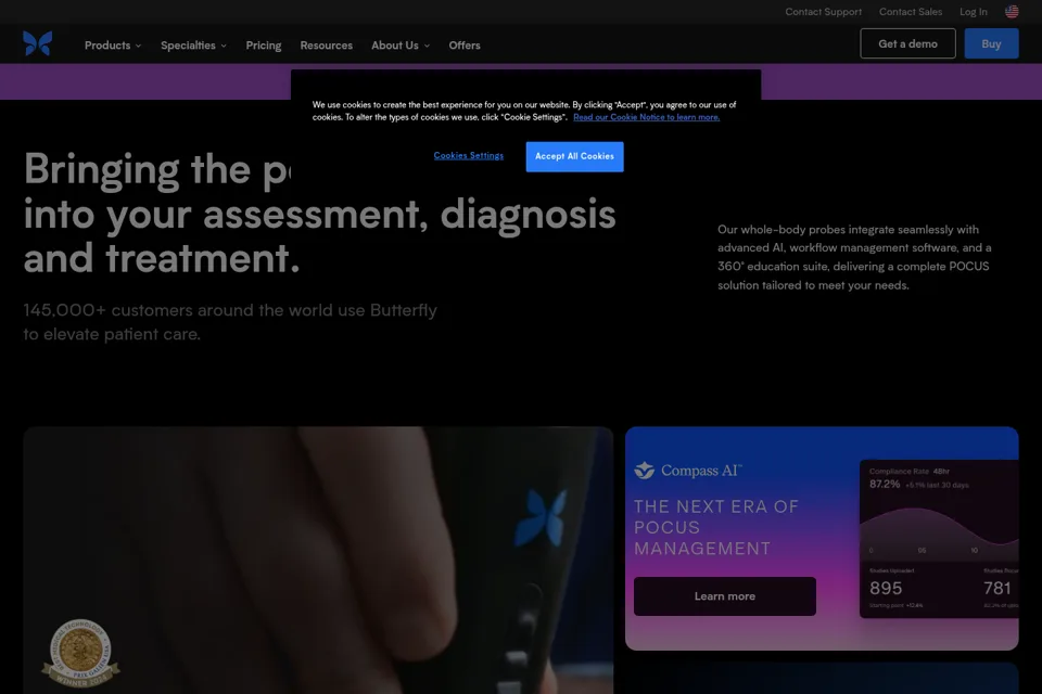 Aperçu de la landing page