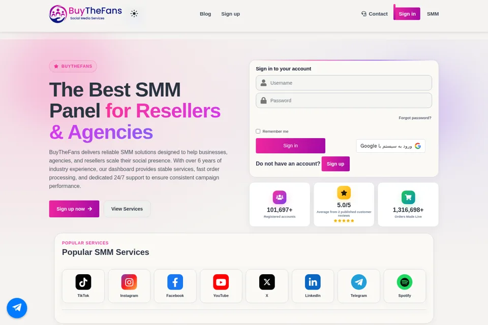 Landing page preview