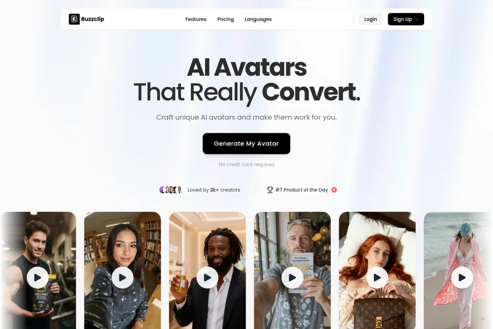 Aperçu de la landing page