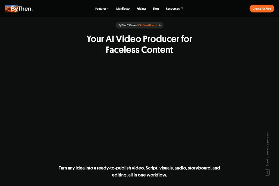 Aperçu de la landing page