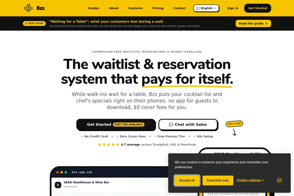 Landing page preview