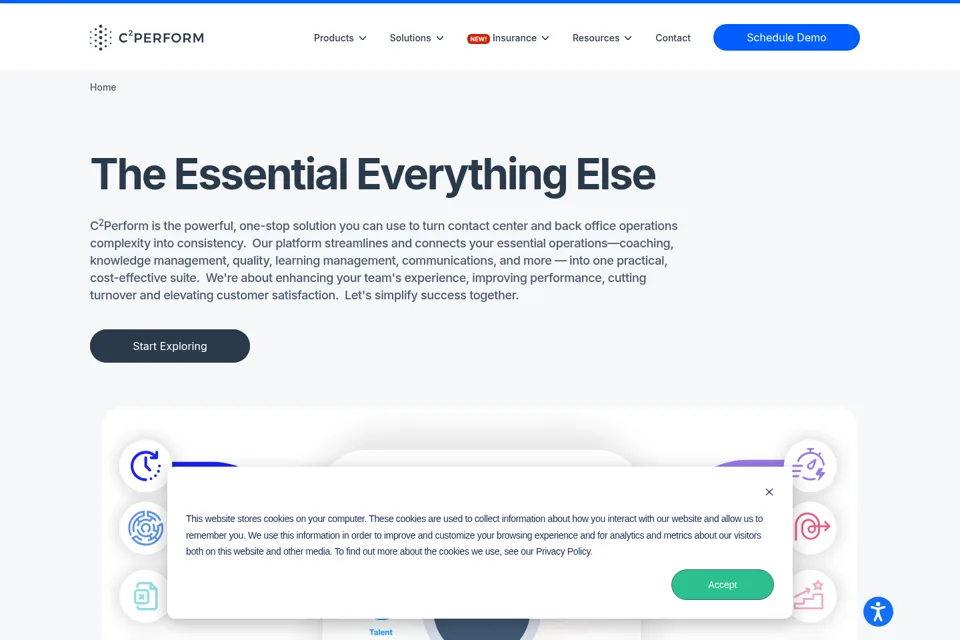Aperçu de la landing page