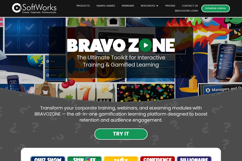 Aperçu de la landing page