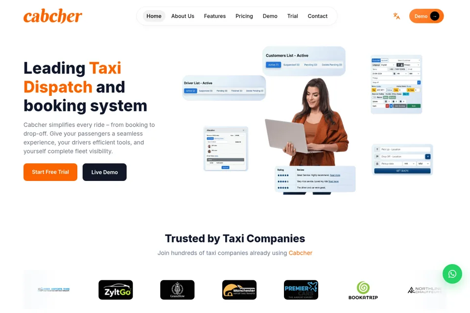 Aperçu de la landing page