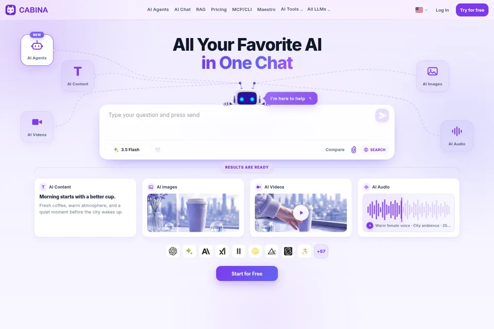 Aperçu de la landing page