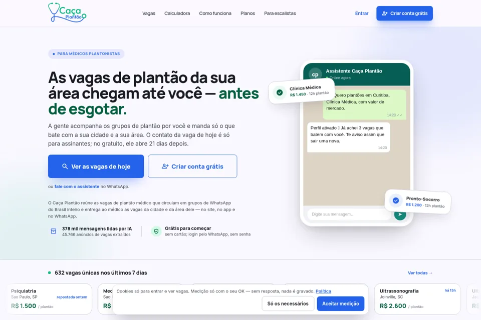 Aperçu de la landing page