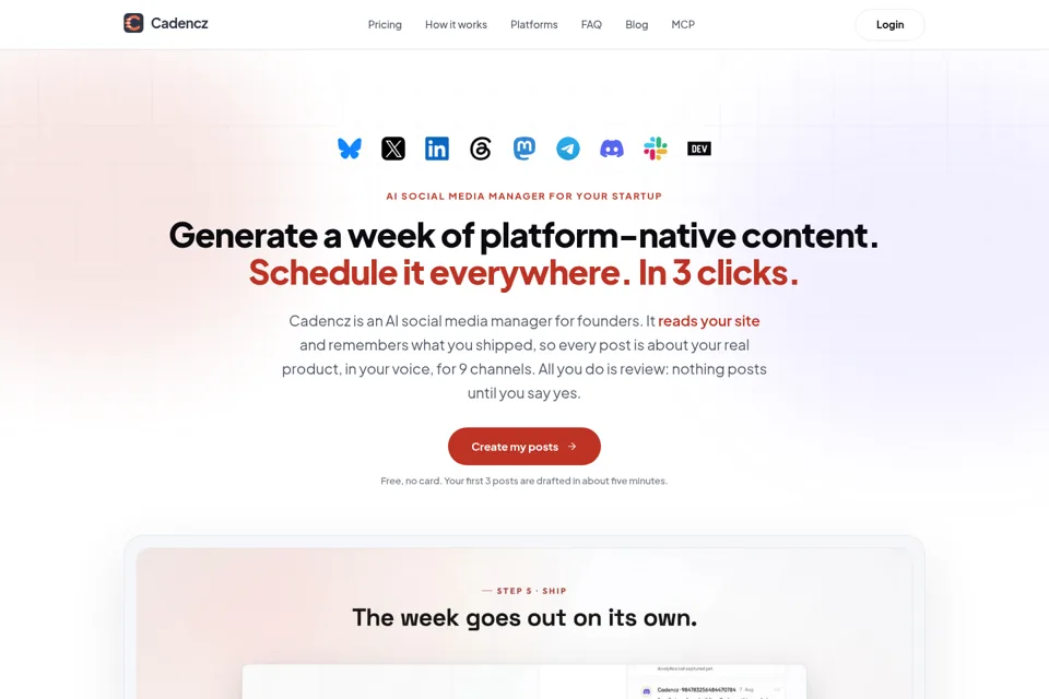 Aperçu de la landing page