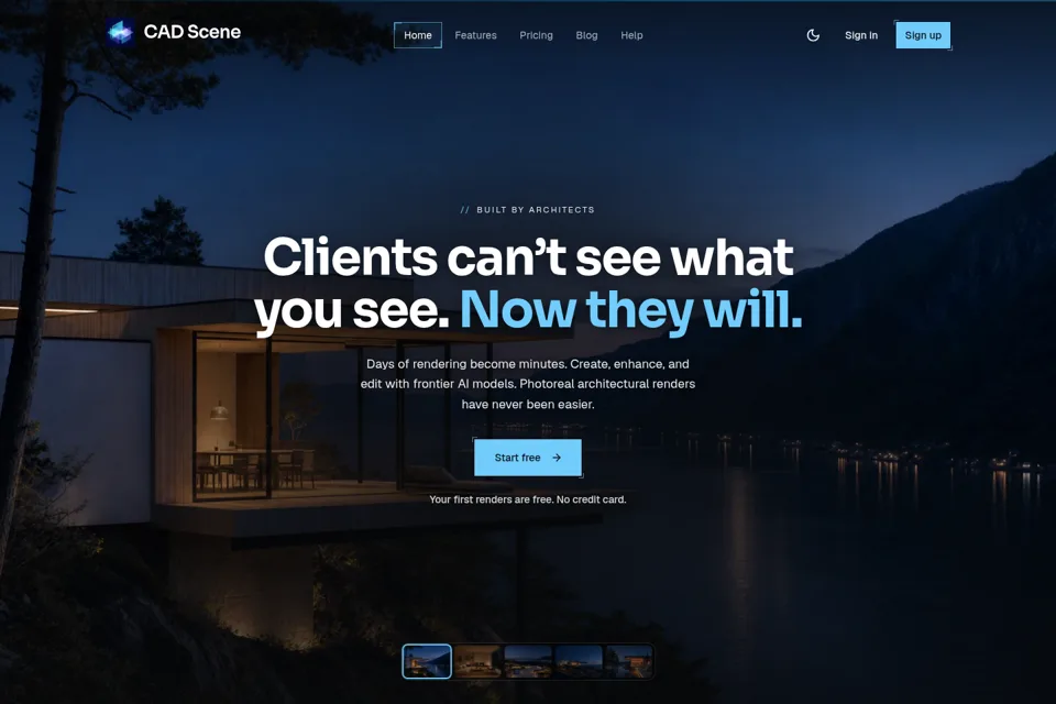 Aperçu de la landing page
