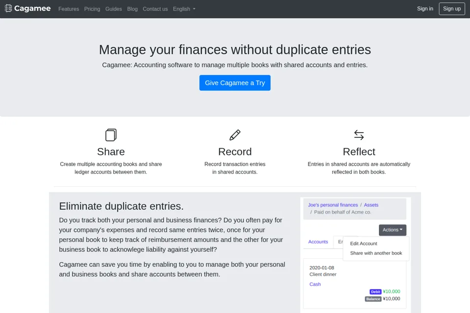 Landing page preview