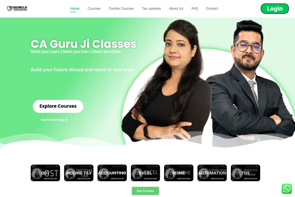 Landing page preview