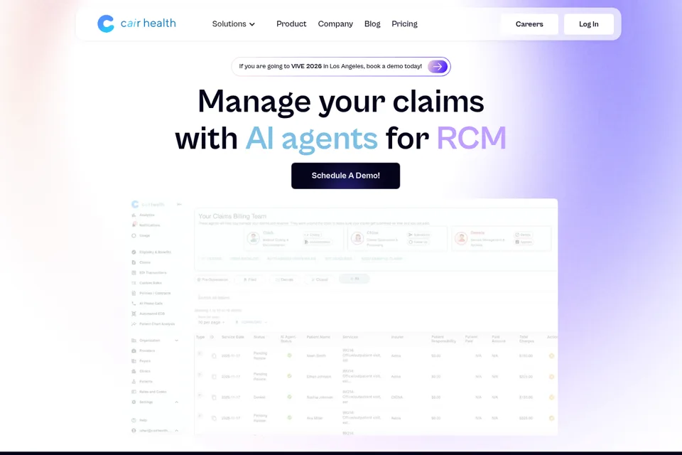 Aperçu de la landing page