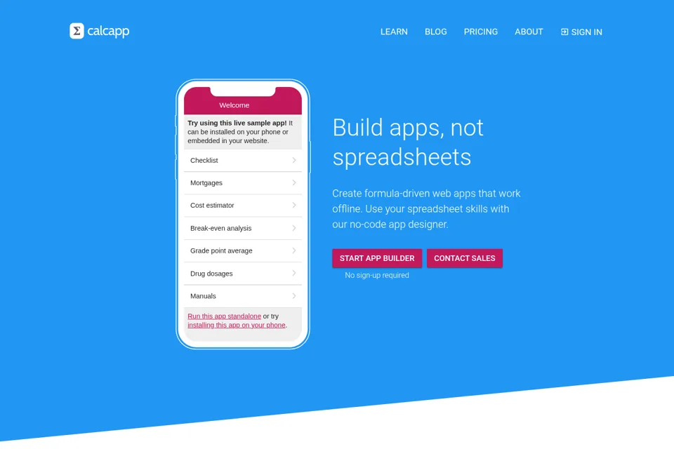 Aperçu de la landing page
