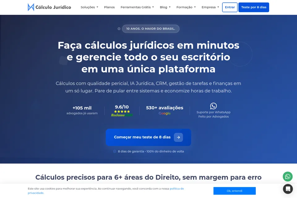 Aperçu de la landing page