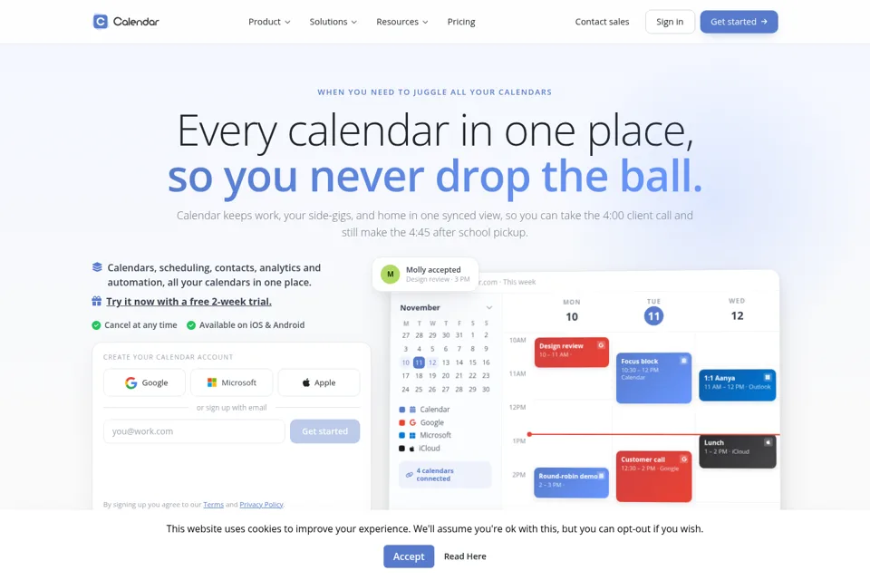 Landing page preview
