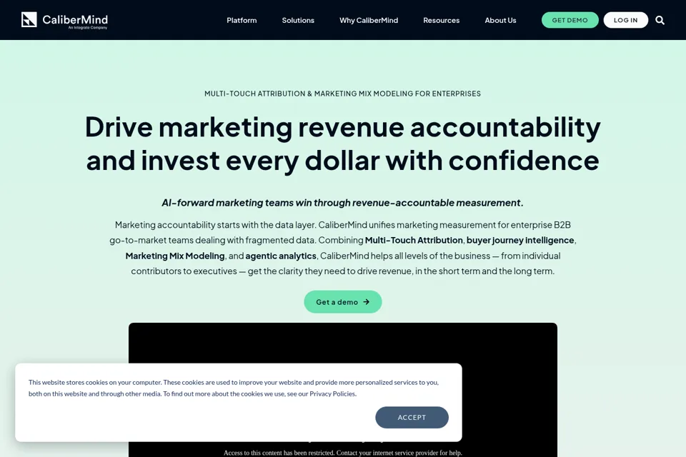 Aperçu de la landing page