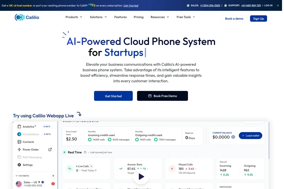 Aperçu de la landing page