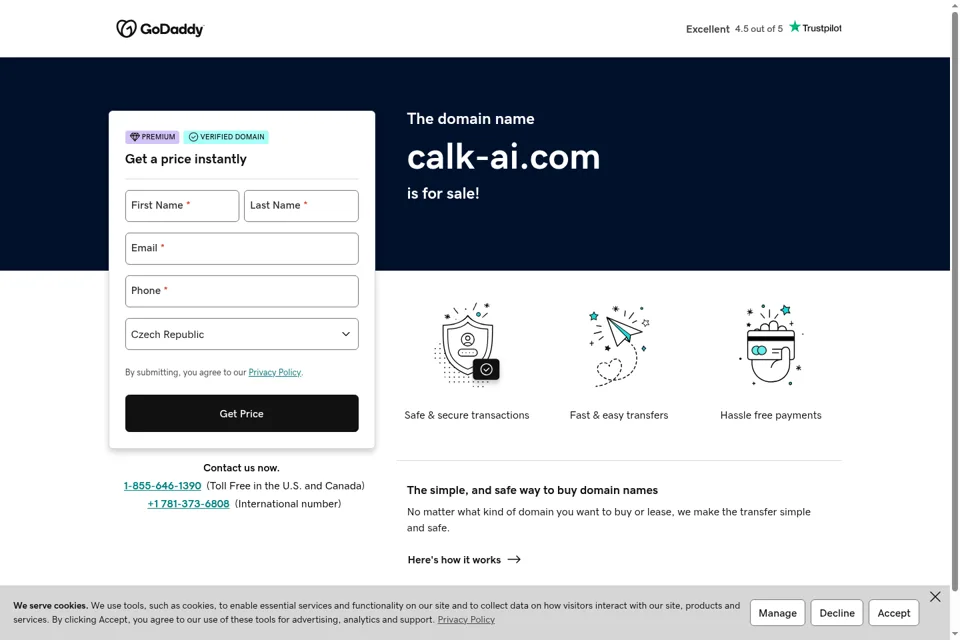 Aperçu de la landing page
