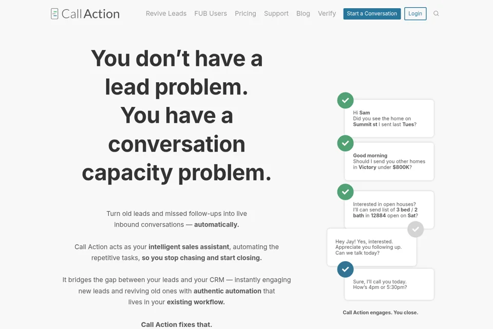 Aperçu de la landing page