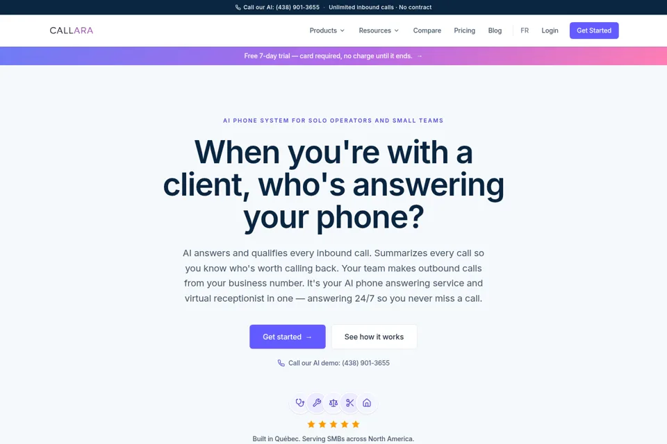 Aperçu de la landing page