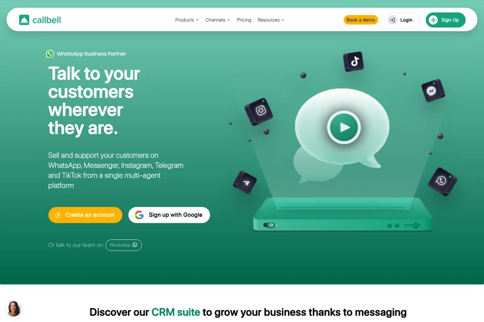 Aperçu de la landing page