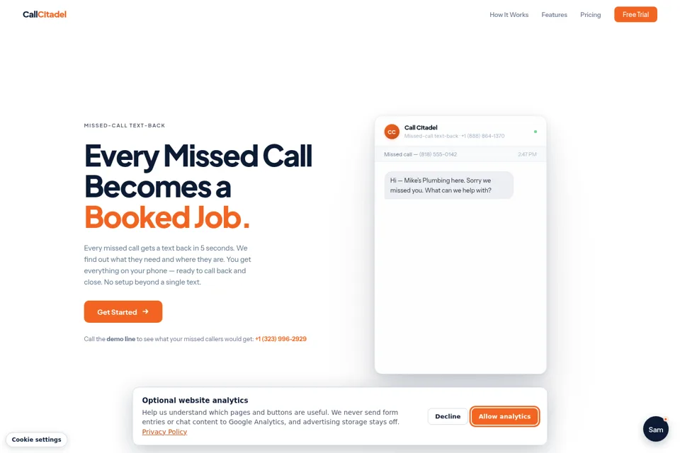 Landing page preview