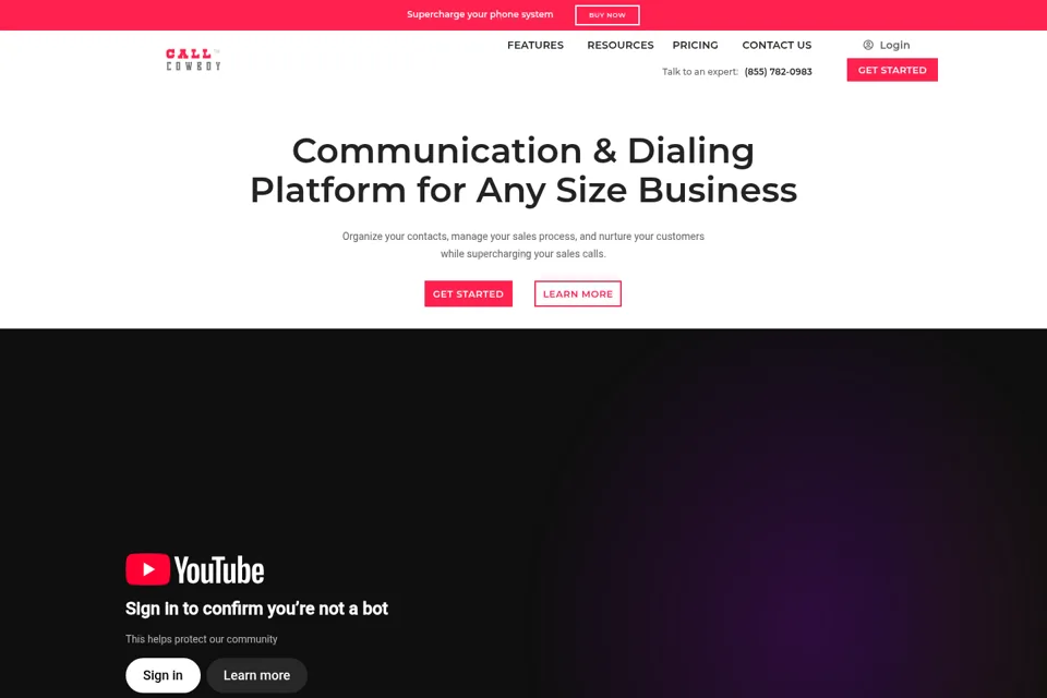 Aperçu de la landing page