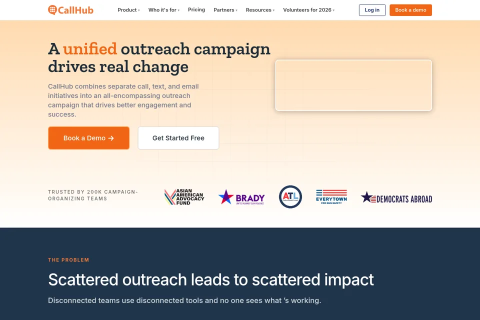 Aperçu de la landing page