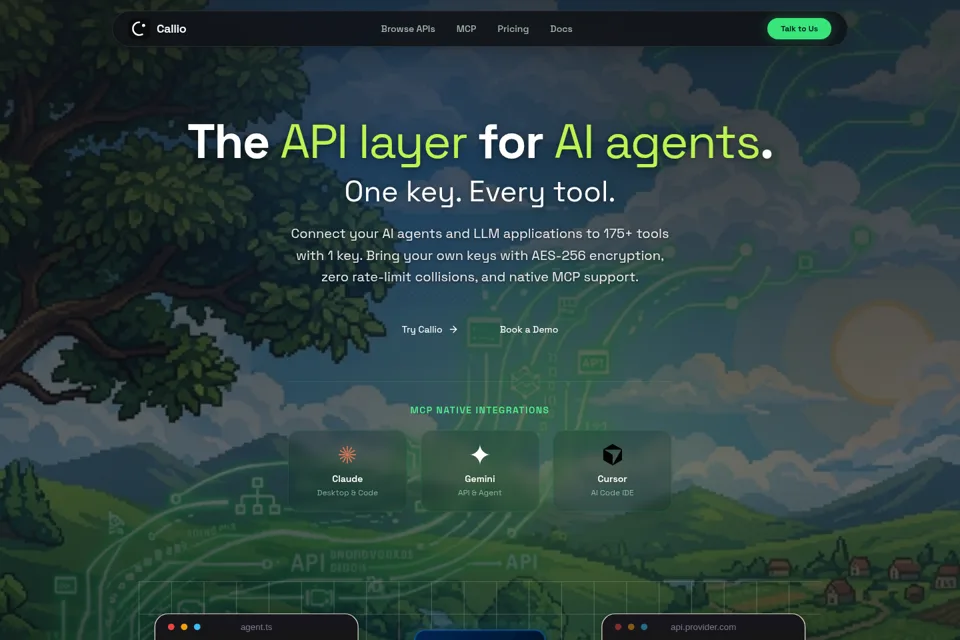 Aperçu de la landing page