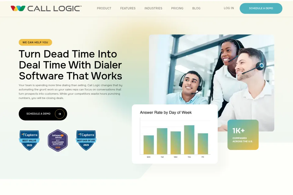 Aperçu de la landing page