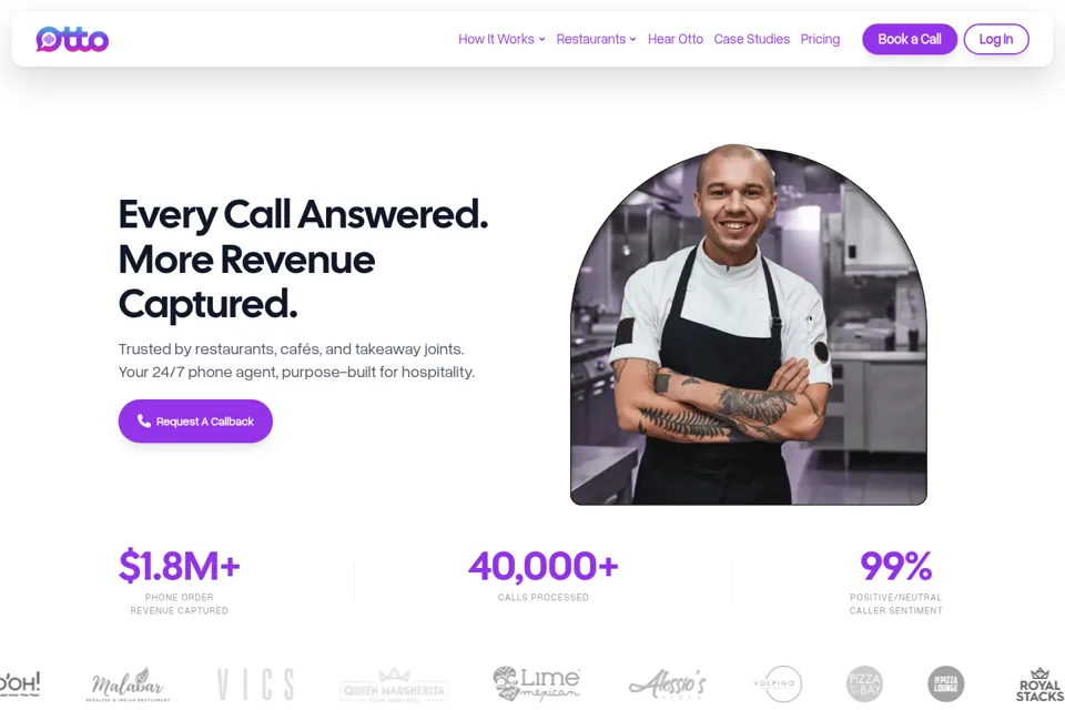 Aperçu de la landing page