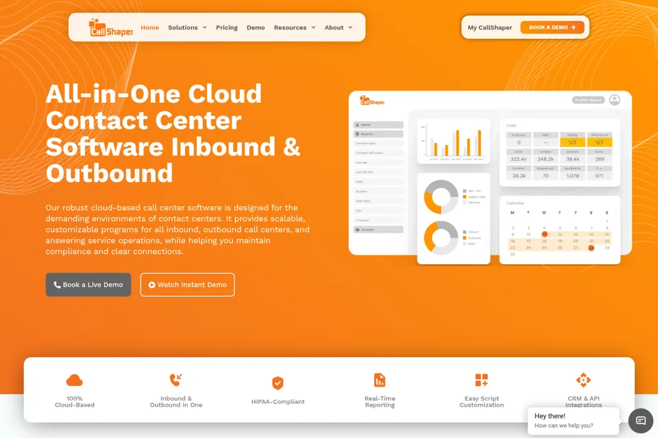 Aperçu de la landing page