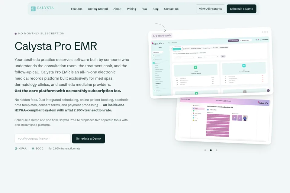 Aperçu de la landing page