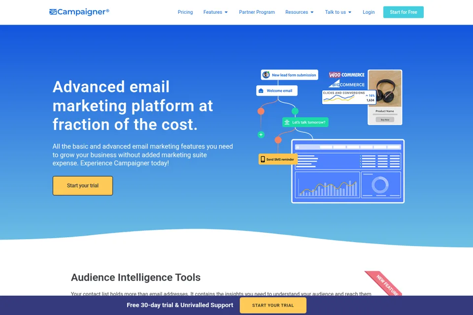 Landing page preview