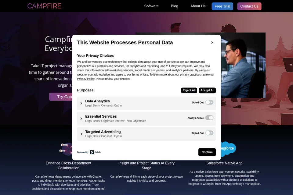 Landing page preview