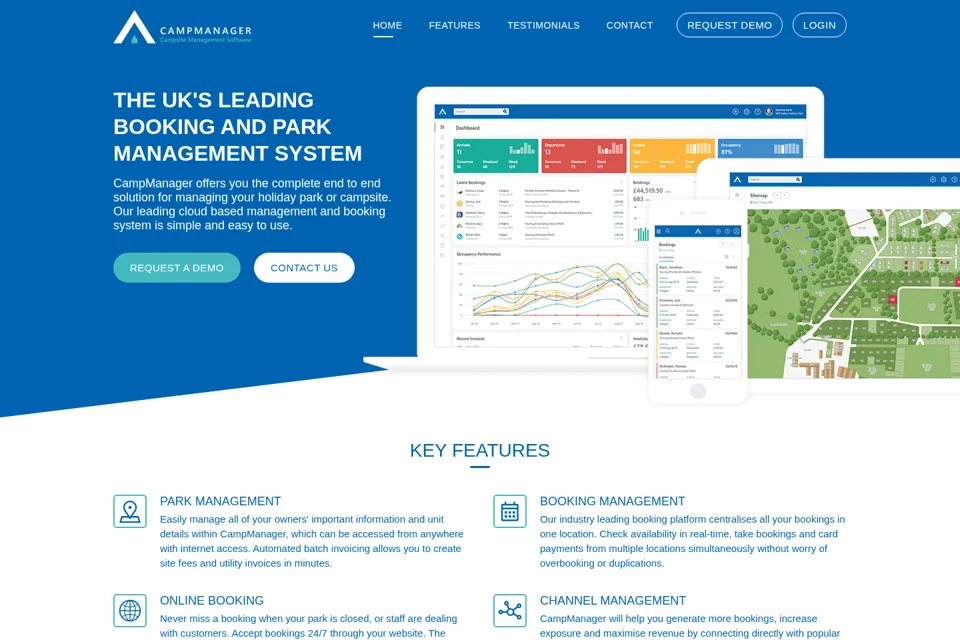 Aperçu de la landing page