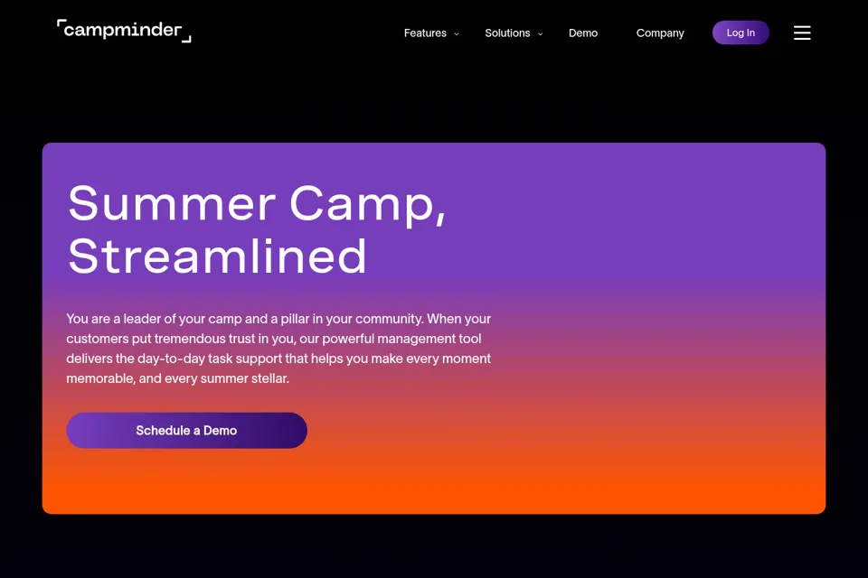 Aperçu de la landing page