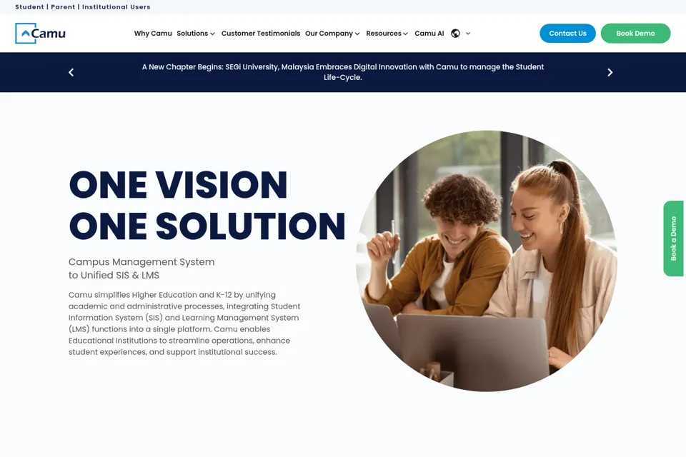 Aperçu de la landing page