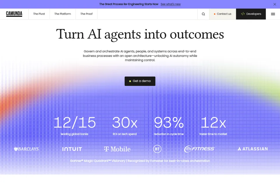 Aperçu de la landing page